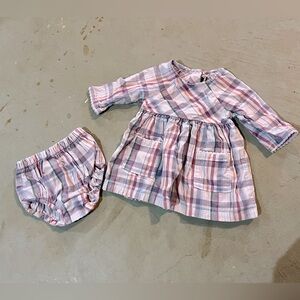 Tea dress with pockets and diaper cover